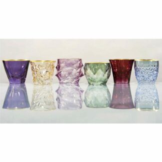 Six Set of 6 Multicolor Champagne Flutes Griffe Montenapoleone by Vetrerie  di Empoli